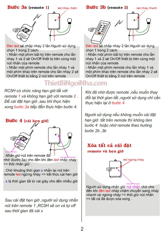 công tắc điều khiển từ xa rc5h