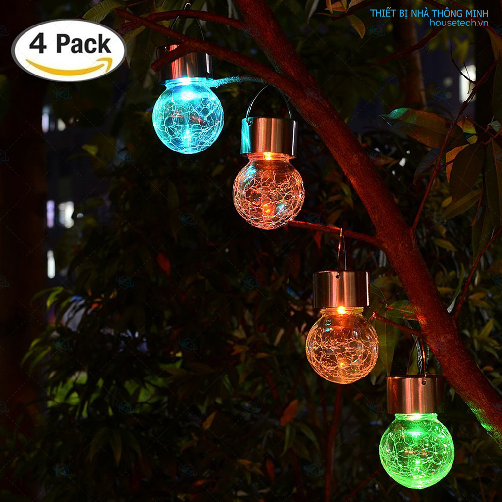 Đèn vườn năng lượng hình cầu lấp lánh