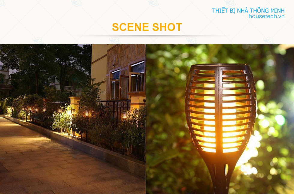 Đèn gắn sân vườn hình ngọn đuốc