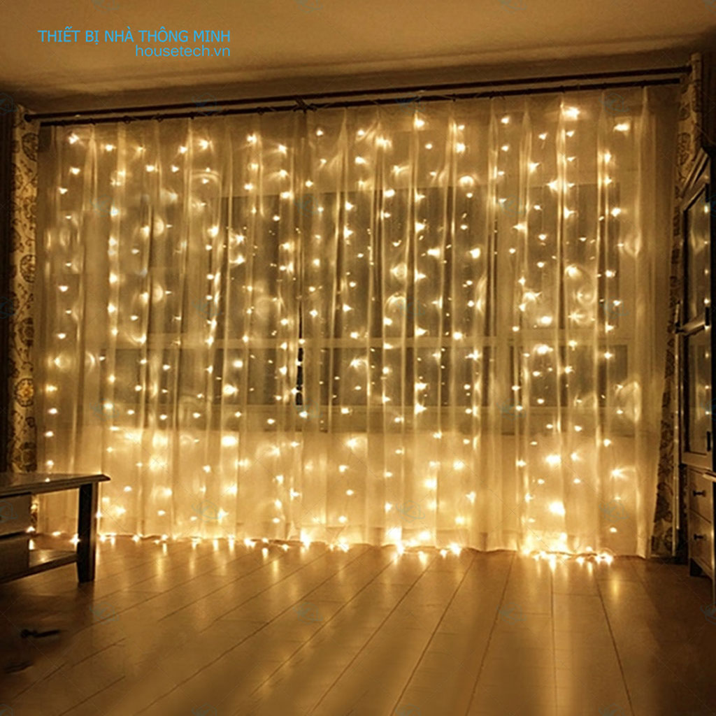 Đèn nháy led 16 dây hình mành cắm ổ