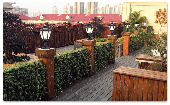 Đèn trụ cổng lục giác thích hợp trang trí nhiều không gian