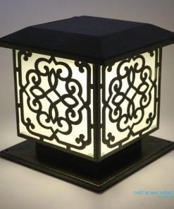 Đèn lắp trụ cổng hoa văn Housetech 25x25cm